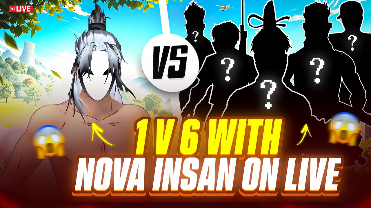 LIVE 🔴 1 Vs 6 Custom Gameplay 🔥 | Free Fire Live Stream🚀 #freefire #nonstop_live  #gyangaming