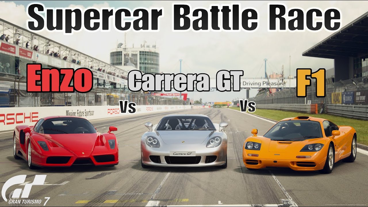 Gran Turismo 7 | Supercar Battle Race - Enzo Vs Carrera GT Vs F1 Nürburgring GP [2 Lap]