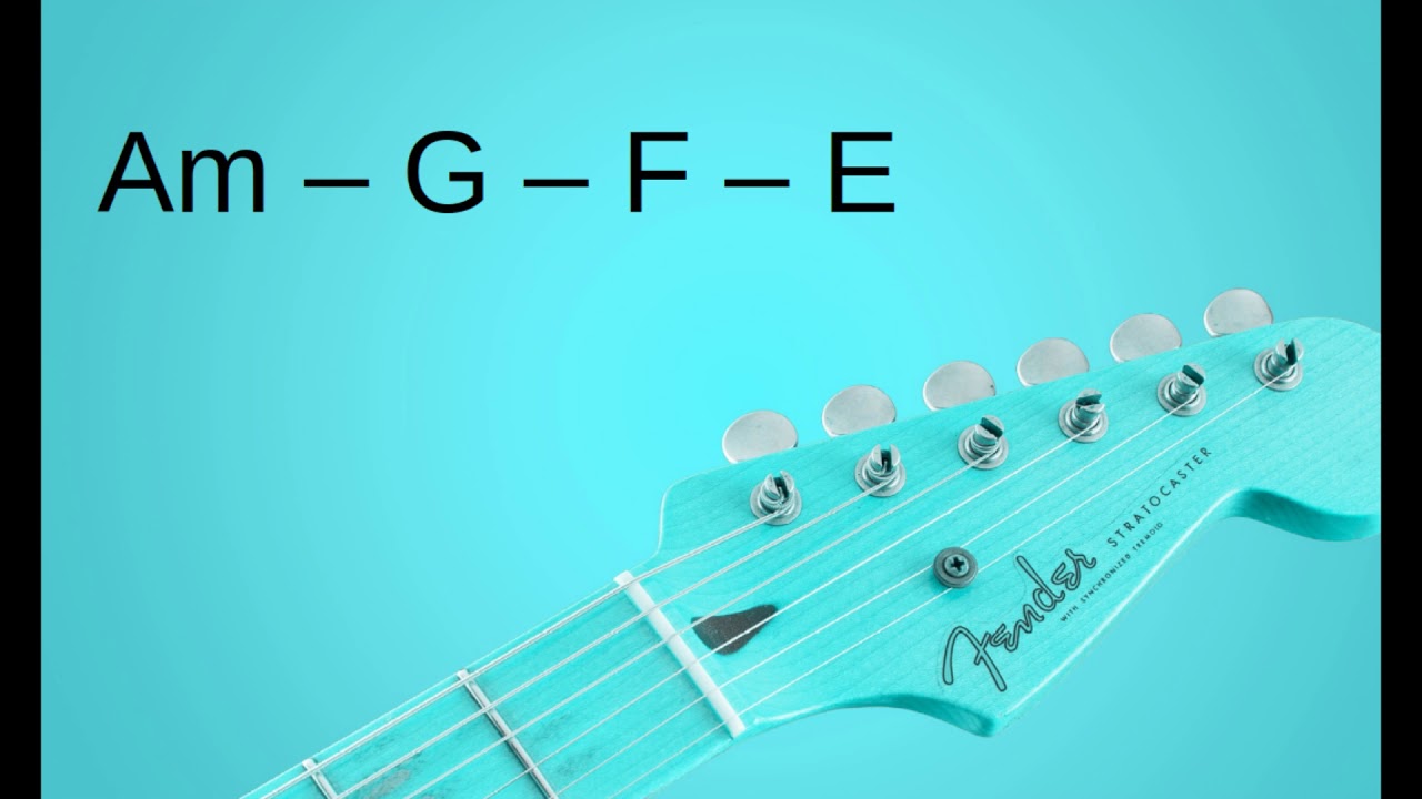 Backing track |  Rock Am-G-F-E