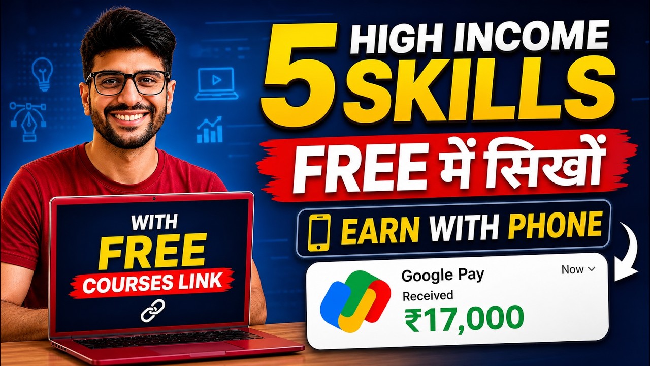 5 High-Demand Skills to START EARNING with Phone | FREE Courses Link Provided