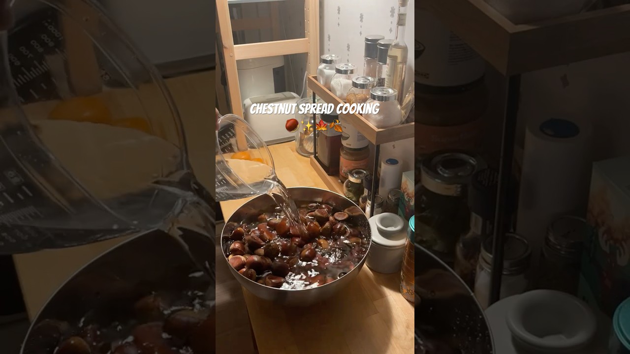Fall food chestnut spread cooking 🌰#shorts #chestnutrecipe #fallcooking