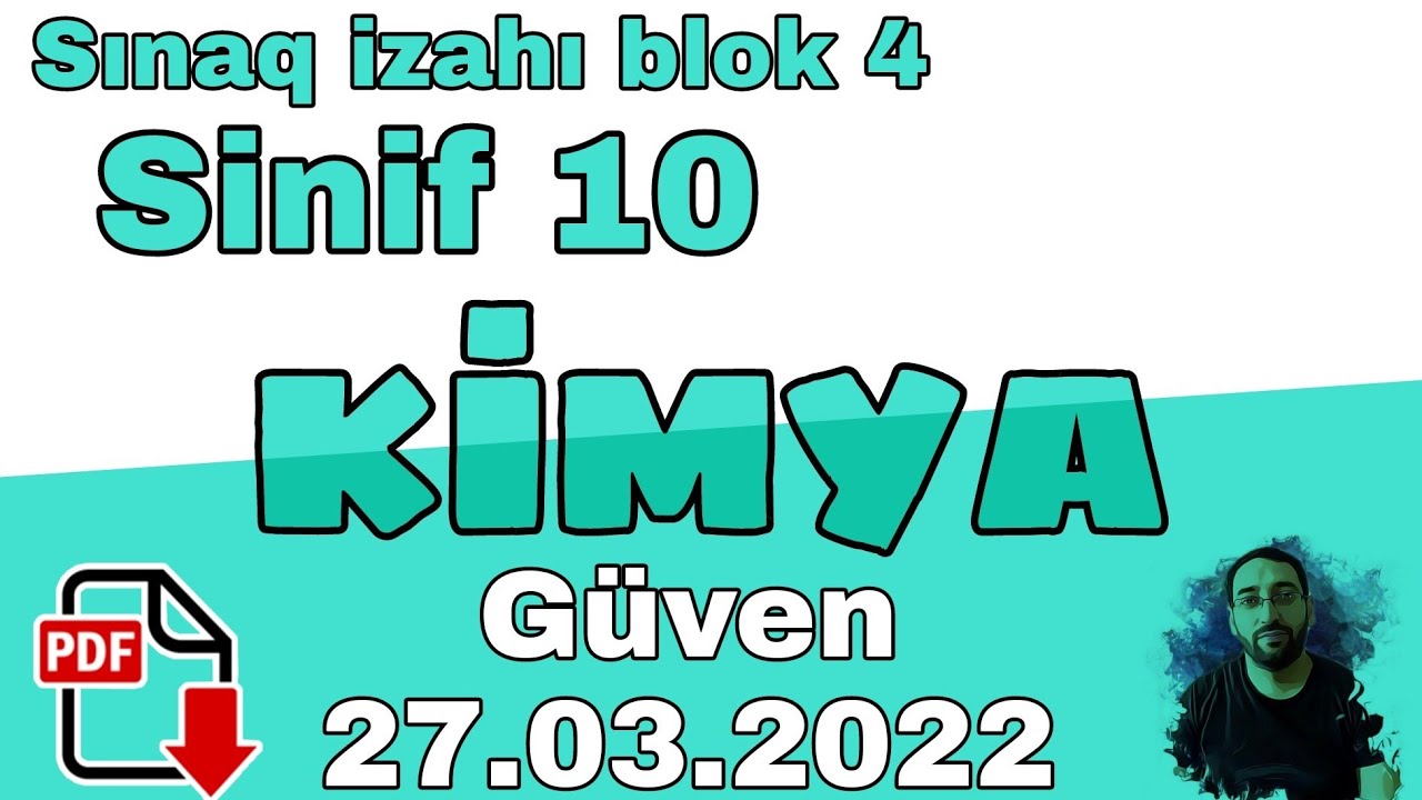 güvən sınaq 8 27.03.2022 Blok 4 sinif 10