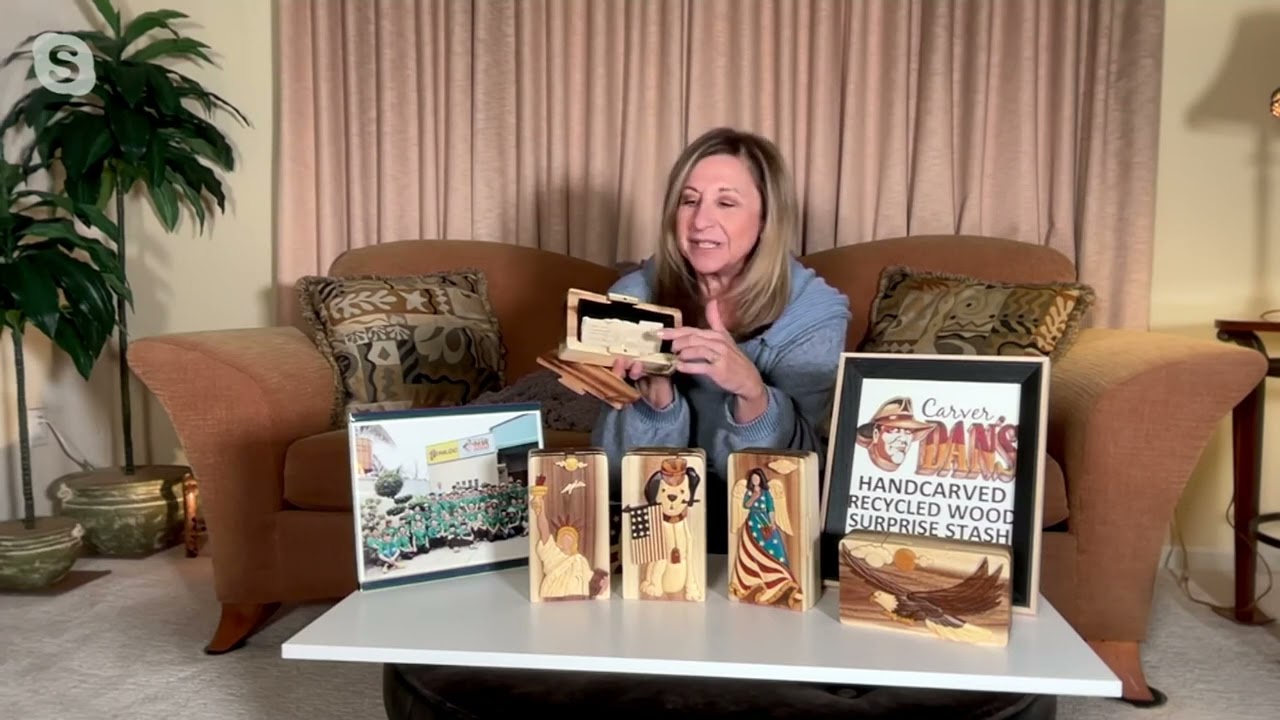 Carver Dan's Americana Themed Handcrafted Wood Puzzle Box on QVC