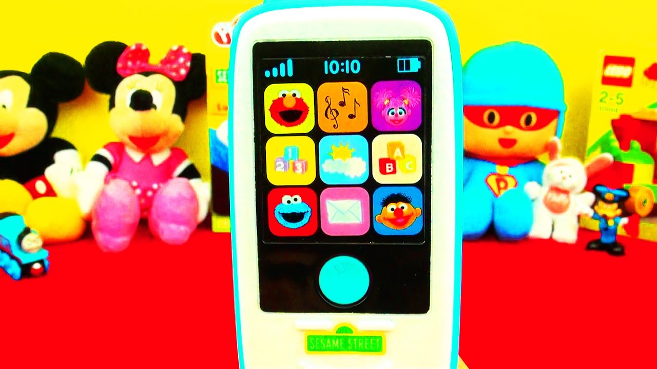 123 Sesame Street Smartphone Cookie Monster Elmo Ernie Abby Cadabby Alphabet Song Count Numbers Toy
