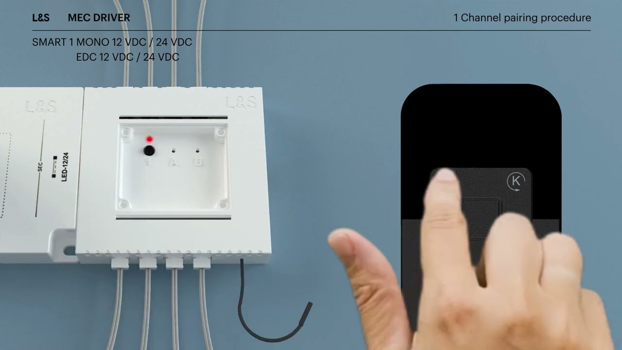 MEC DRIVER: pairing procedure for 1 channel modules and transmitters