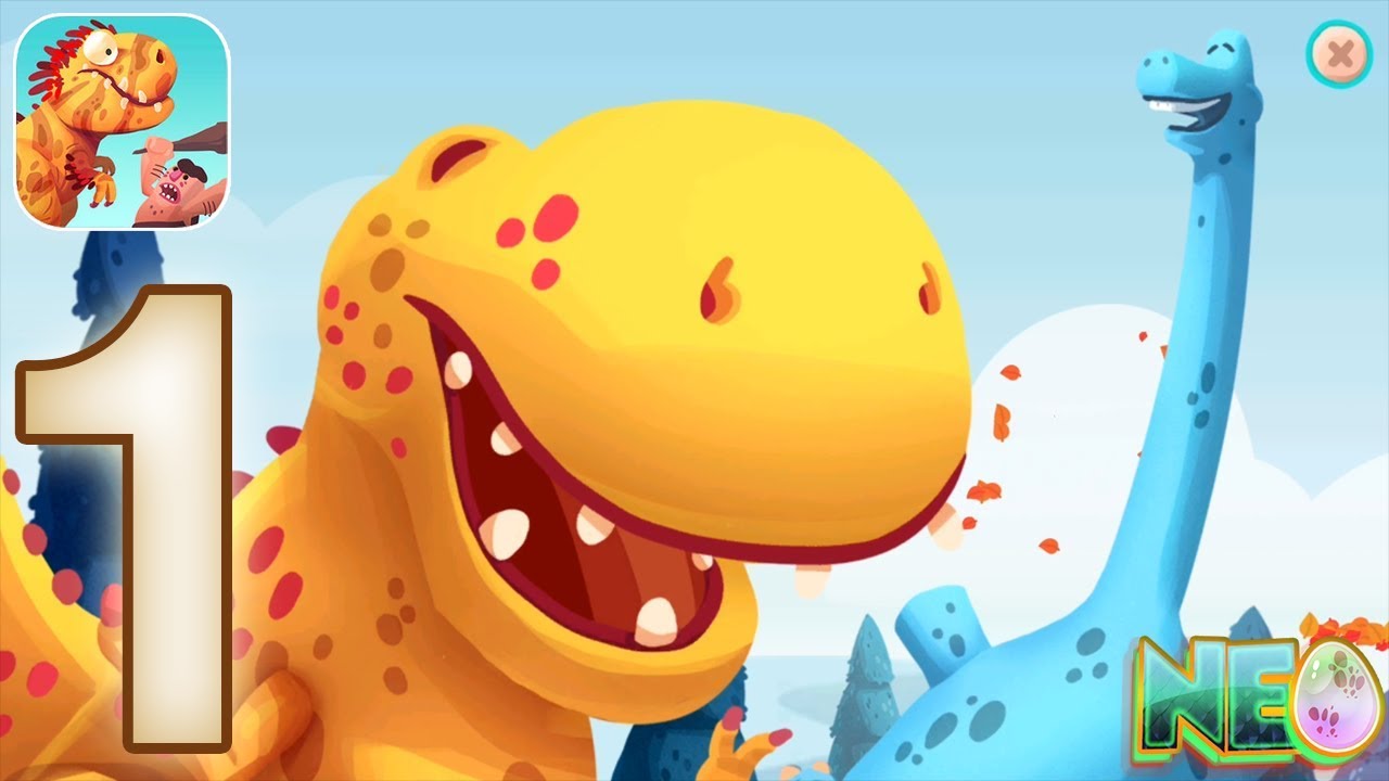 Dino Bash: Gameplay Walkthrough Part 1 - Level 1 - 5 Completed! (iOS, Android)