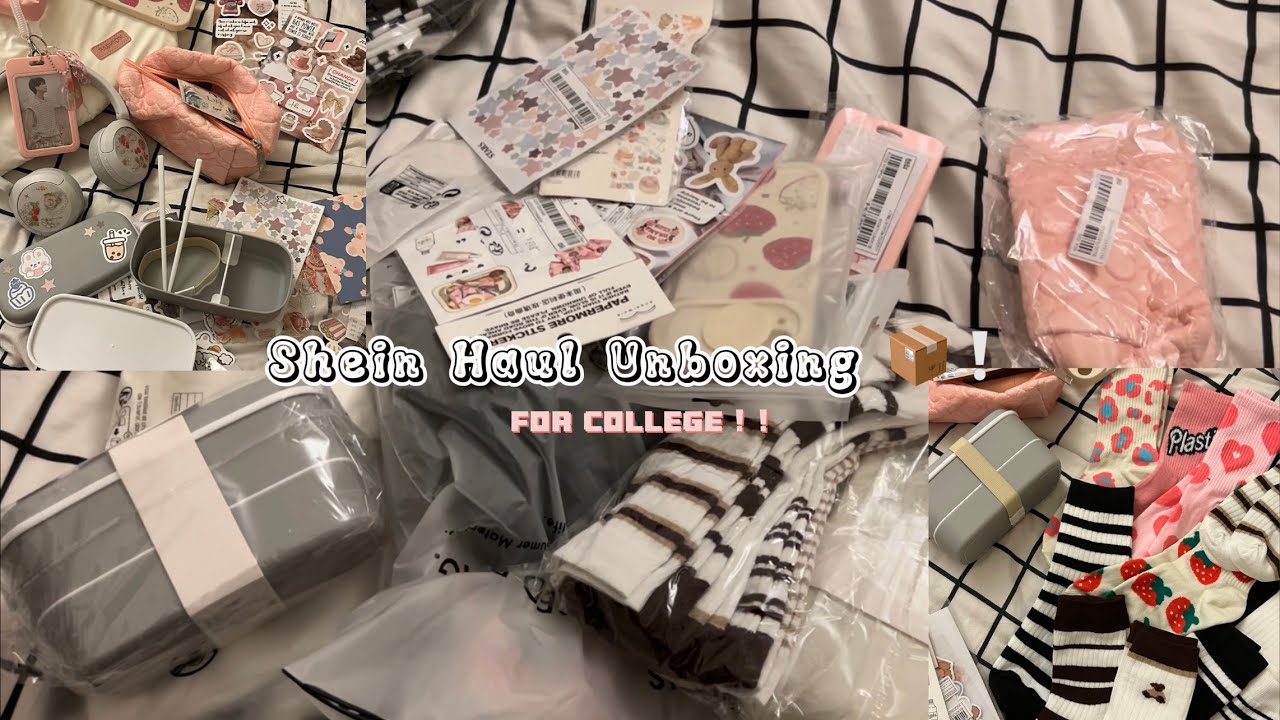 Shein Haul Unboxing for college📦🌟, a lot of pinky things💗💞💕💘 and some other stuff❕