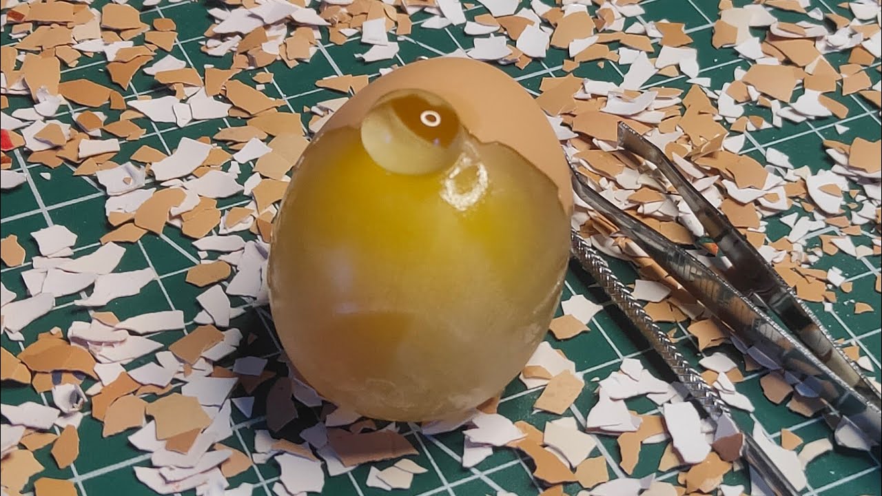 Raw Egg Peeling Challenge #16 🥚 | BLINDFOLD 😱🔥 #asmr #satisfying