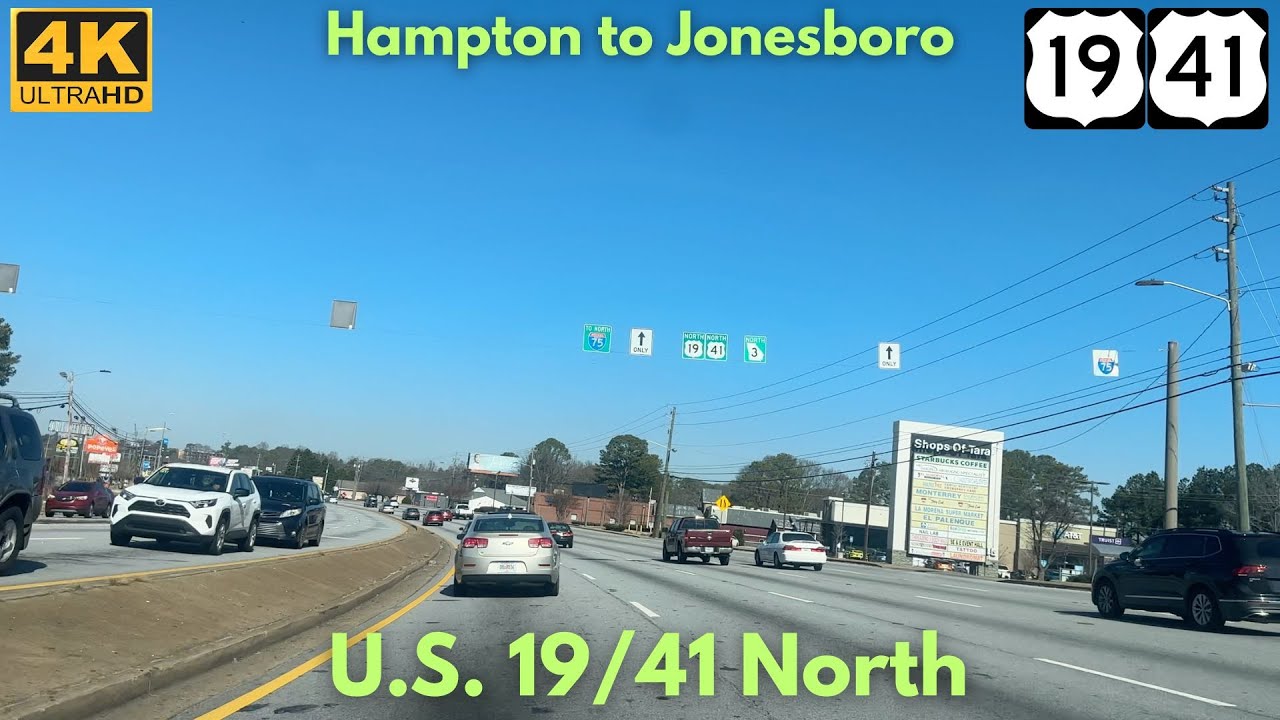 Hampton, GA to Jonesboro, GA - U.S. 19/41 North [4K]