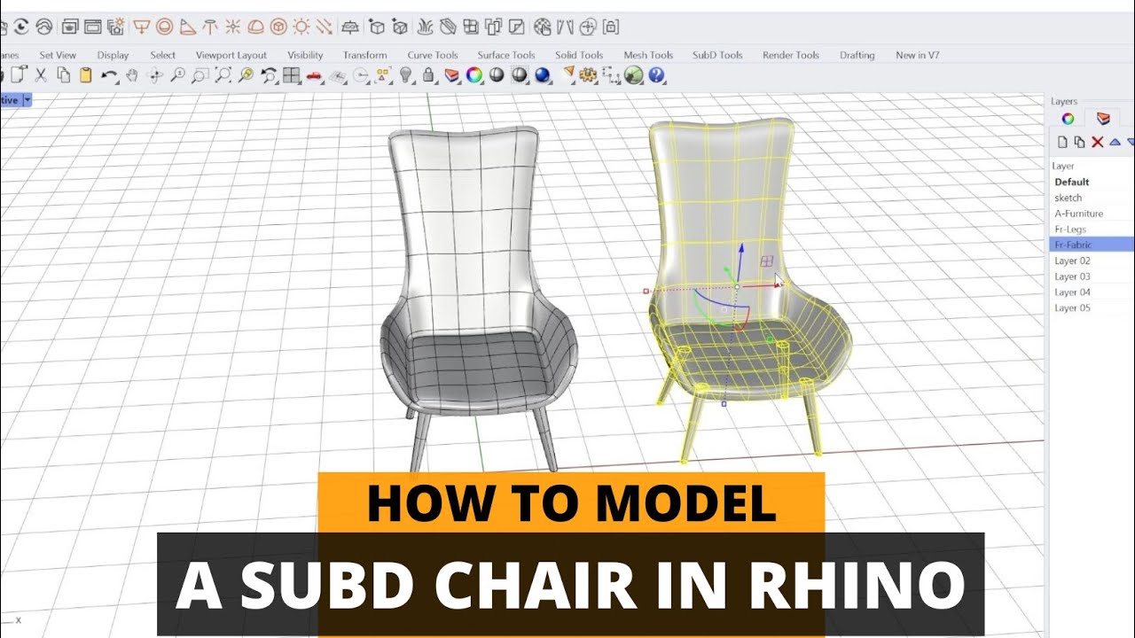 How To Model A SubD Chair In Rhino
