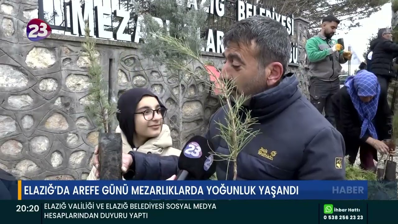 ELAZIĞ’DA AREFE GÜNÜ MEZARLIKLARDA YOĞUNLUK YAŞANDI