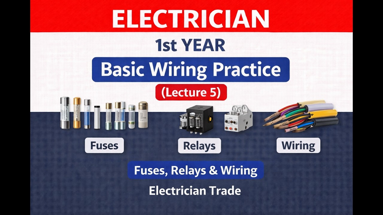 Basic Wiring Practice – Lecture 5 | Fuses, Relays & Types of Wiring | Electrician 1st Year