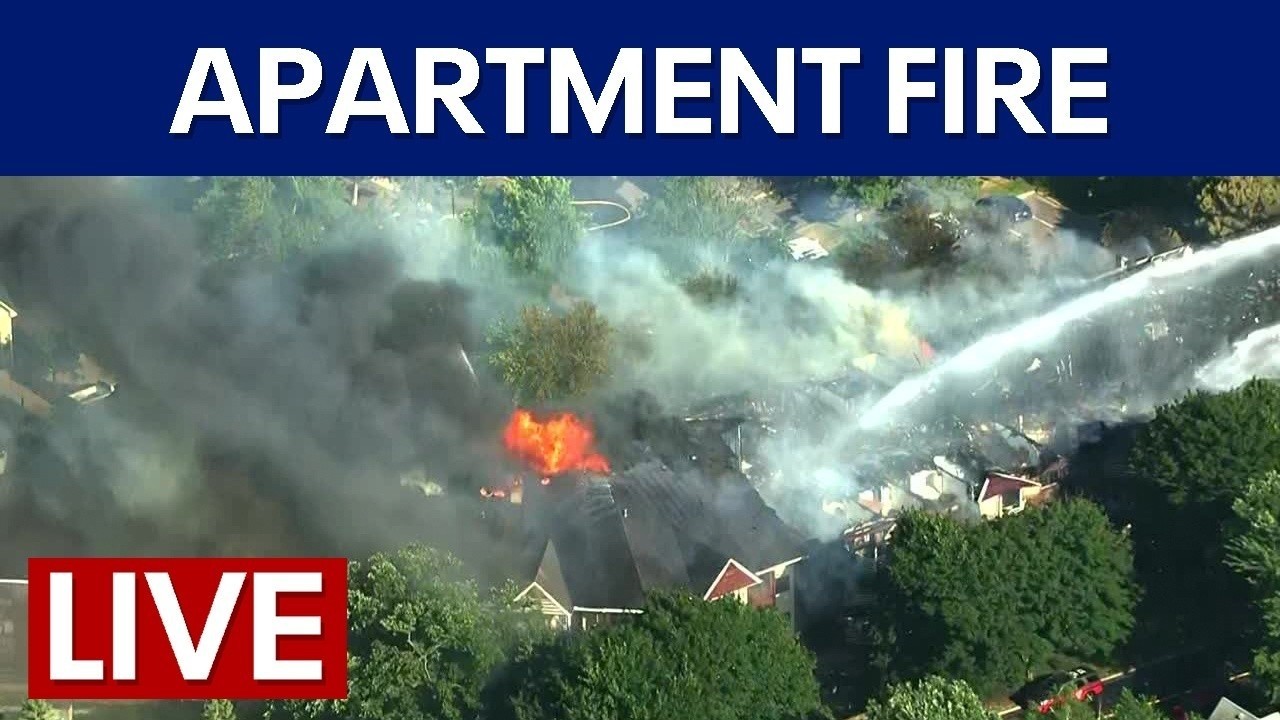 LIVE | Large fire at Helix Apartments in St. Louis Park [AERIALS]