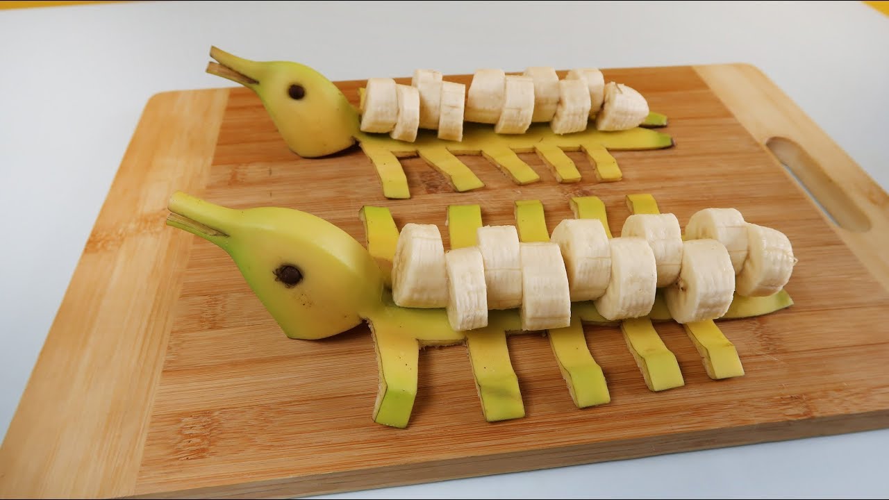 Creative Food Art Ideas. How to Make Banana Decoration