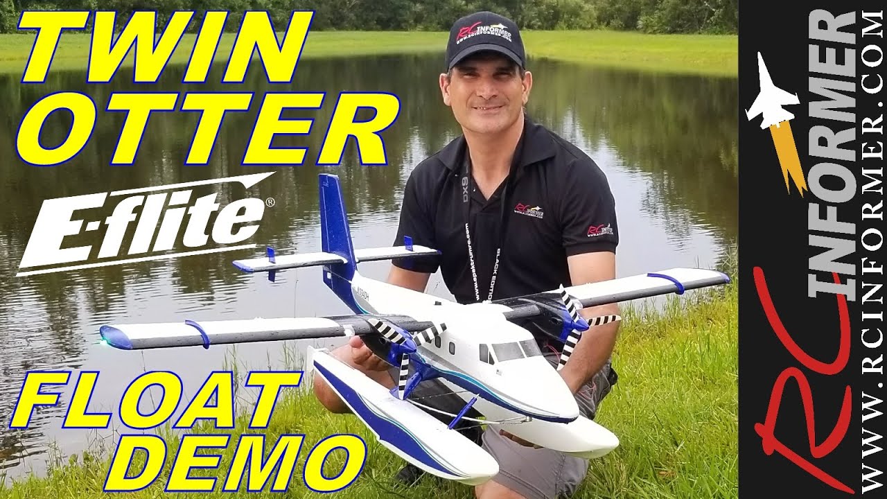 E-flite Twin Otter 1.2m Flight demo on Floats By: RCINFORMER