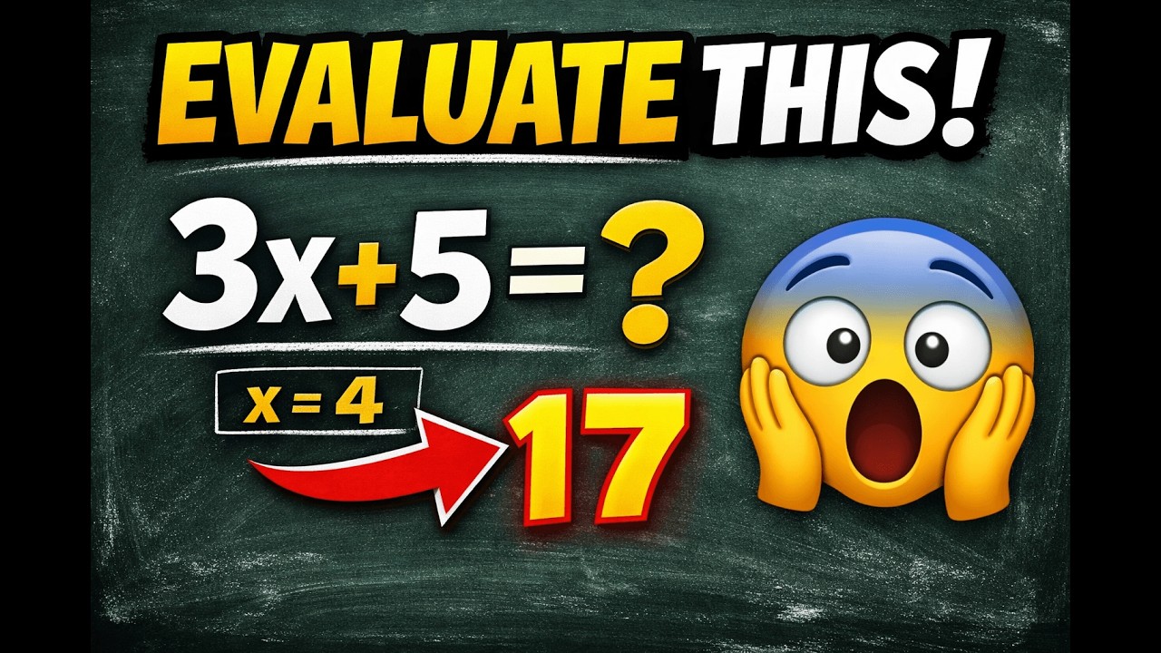 Evaluating Algebraic Expressions Made Easy | Step-by-Step Math Lesson