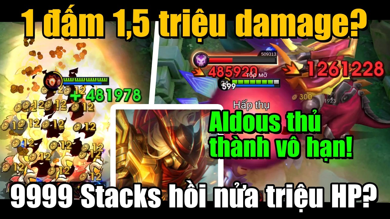 MLBB | ALDOUS THỦ THÀNH VÔ HẠN: 9999 STACKS!! 1 ĐẤM CẢ TRIỆU DAMGE? HỒI NỬA TRIỆU MÁU??? | Tốp Mỡ