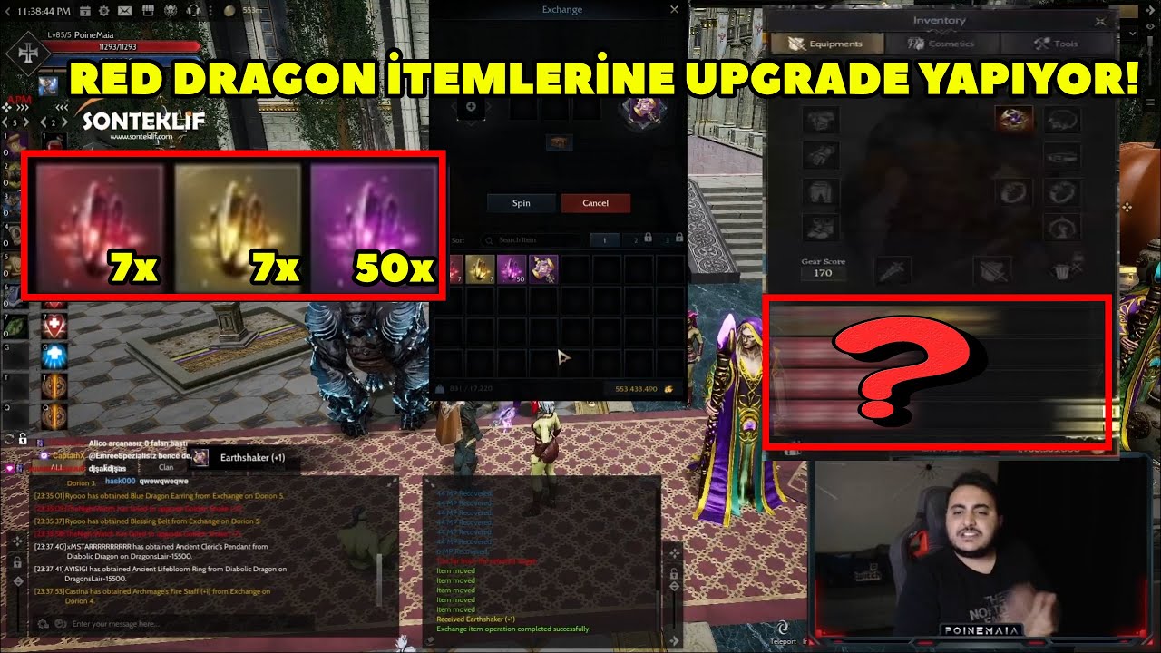PoineMaia - (Galia) Soul Stone Taşı Kırdırıp , +0'dan Red Dragon İtemlerini Basıyor  ! Rise Online