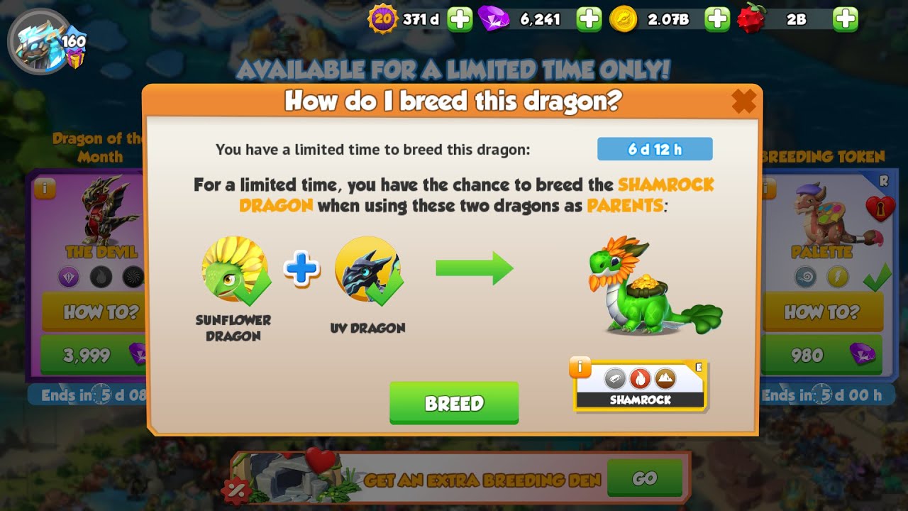 #DML How to breed a SHAMROCK Dragon? - Dragon Mania Legends