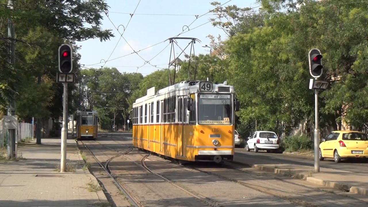 Budapest Ganz trams at Kelenföldi pályaudvar [1080p]