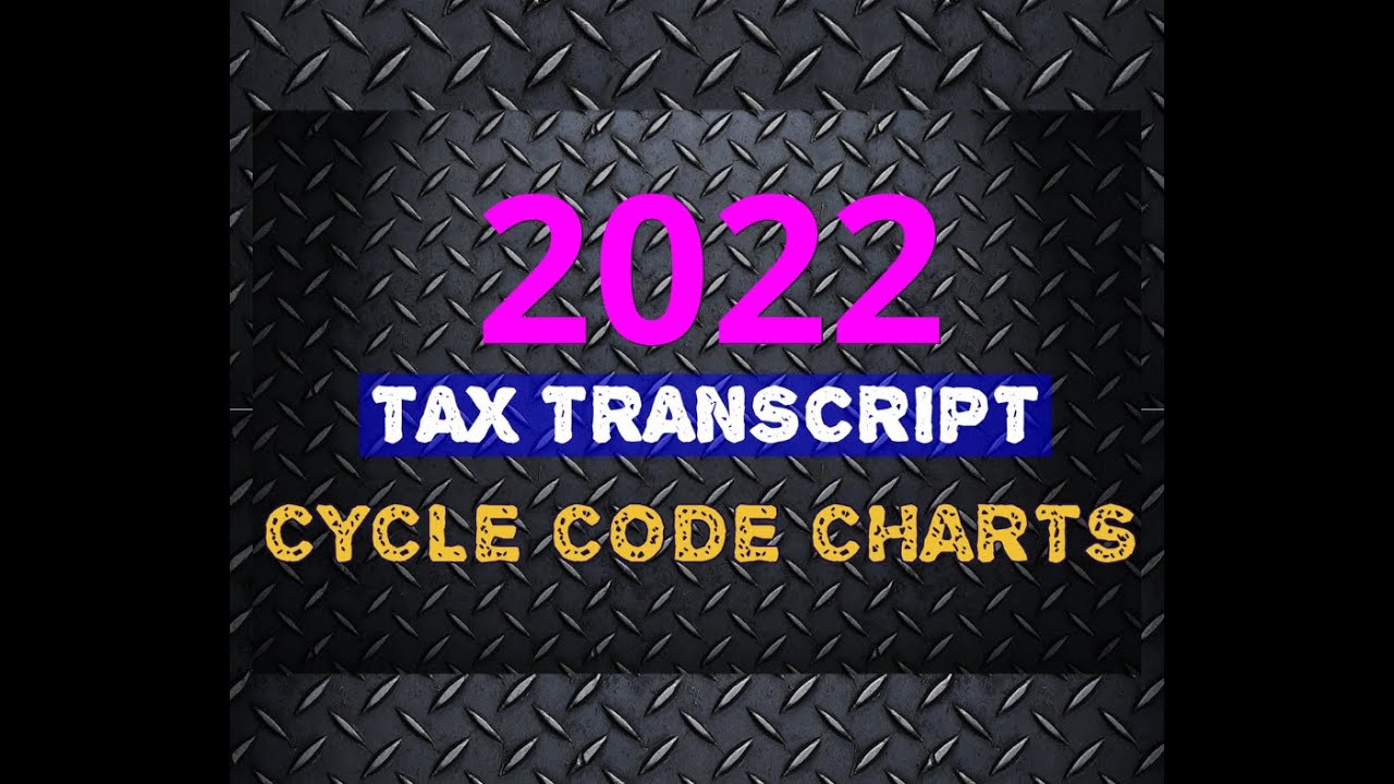 2022 IRS Cycle Code Cheat Sheet
