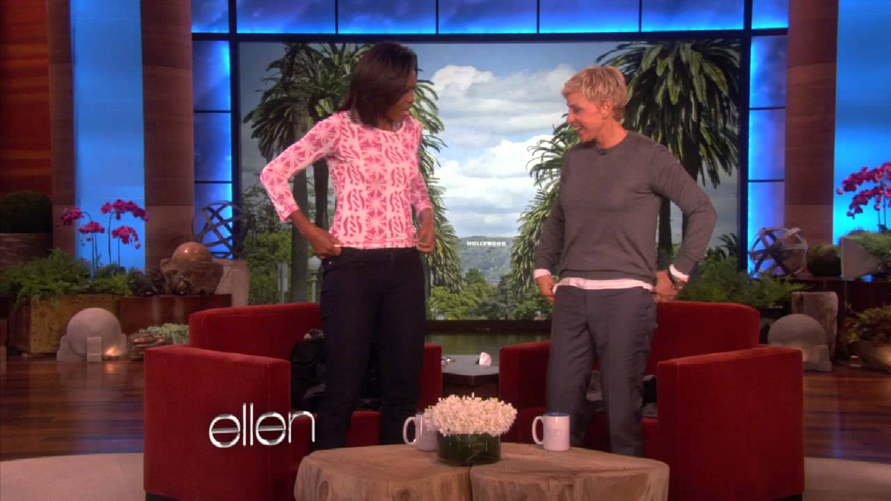Can Ellen Do More Push-Ups Than Michelle Obama?