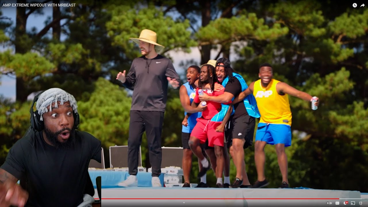 COULDNT BELIEVE THIS! AMP EXTREME WIPEOUT WITH MRBEAST