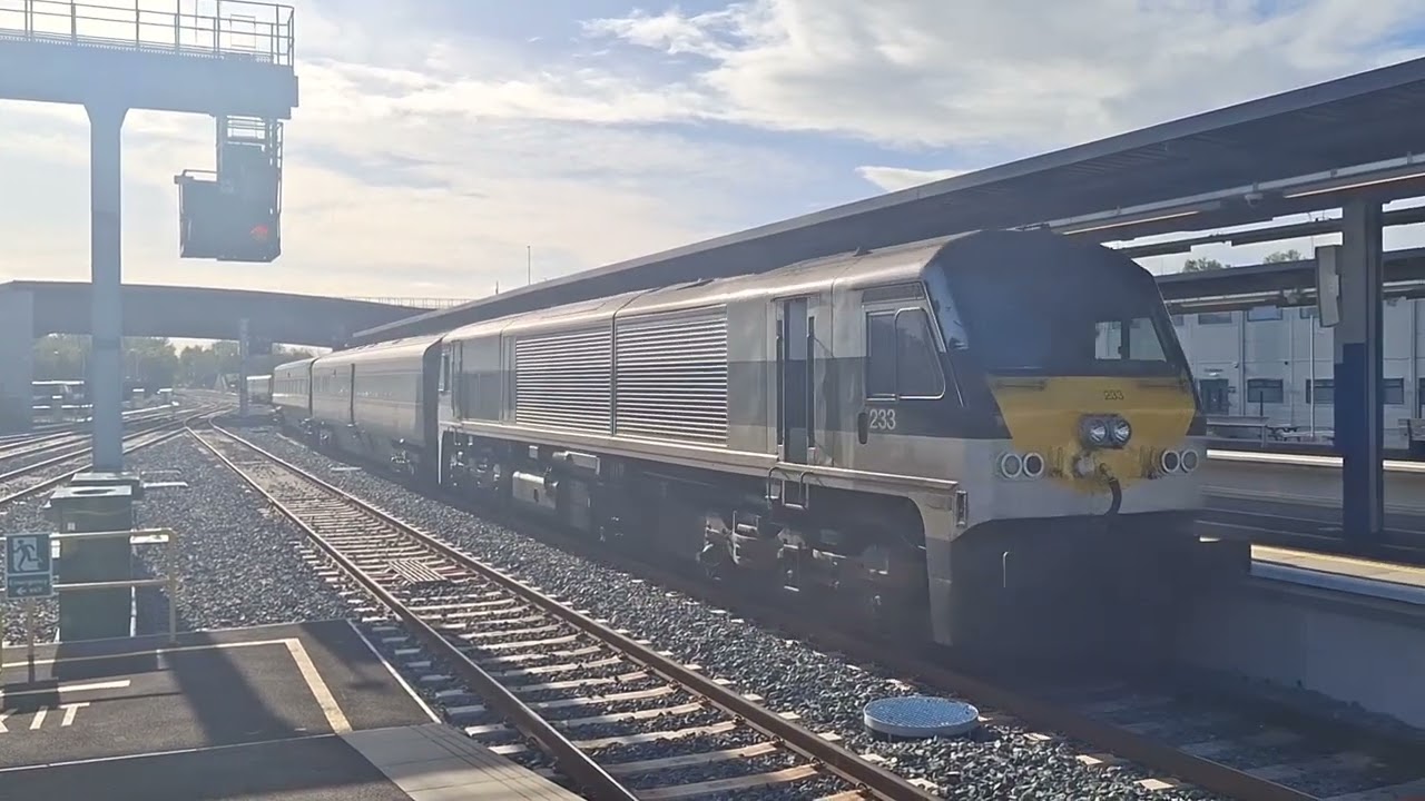 Trains at belfast grand central during storm amy
