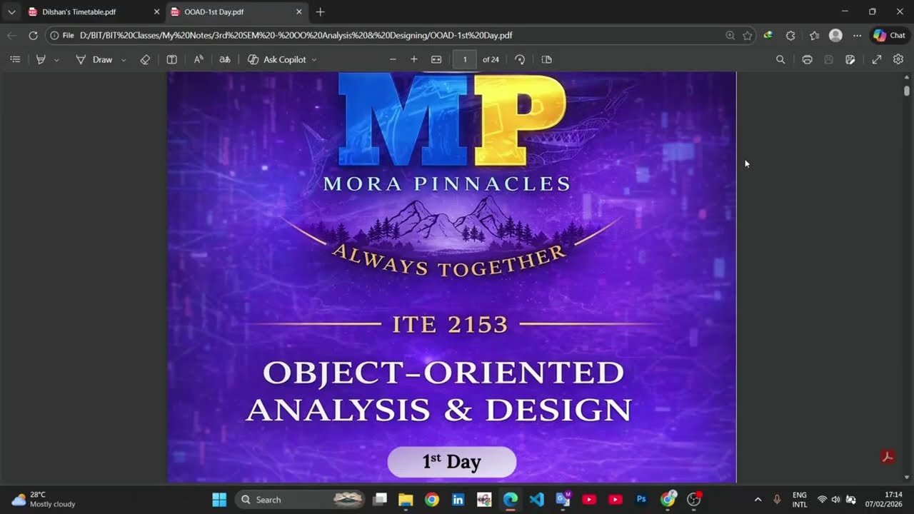 BIT@UoM - 3rd SEM - Object Oriented Analysis & Designing | Sinhala | Mora Pinnacles