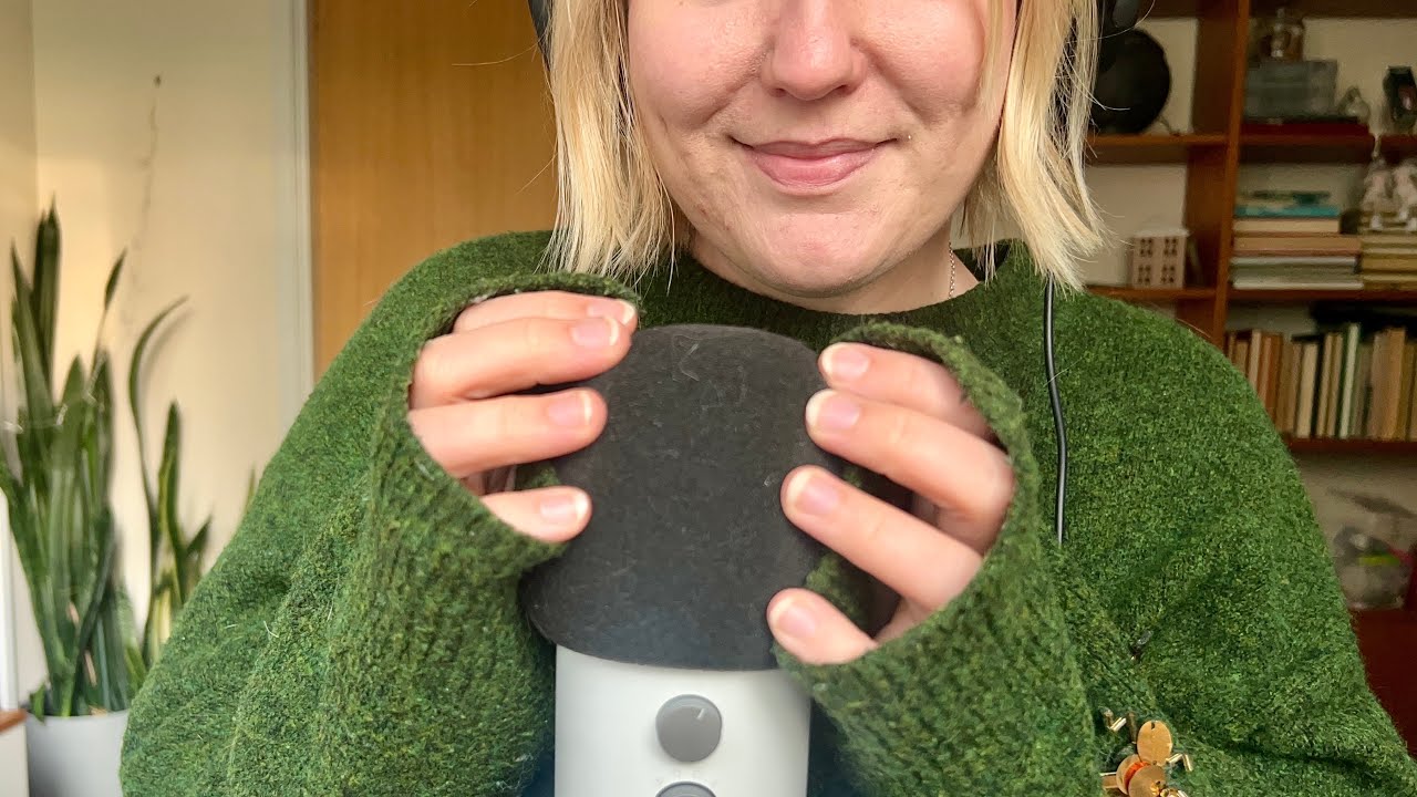 ASMR Foam Mic Rubbing and Tracing for Sleep | whispered asmr