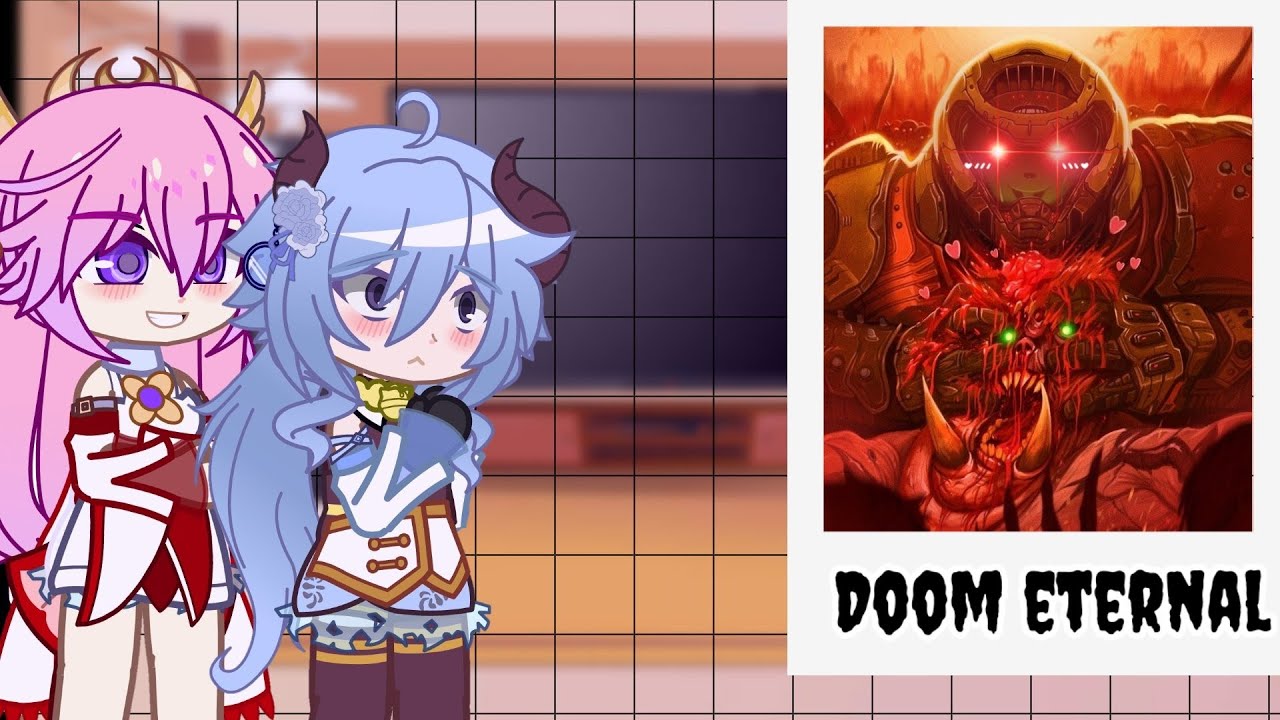 🦊🌸🦊[Rus/Eng] Genshin Impact react Doom Slayer🦊🌸🦊
