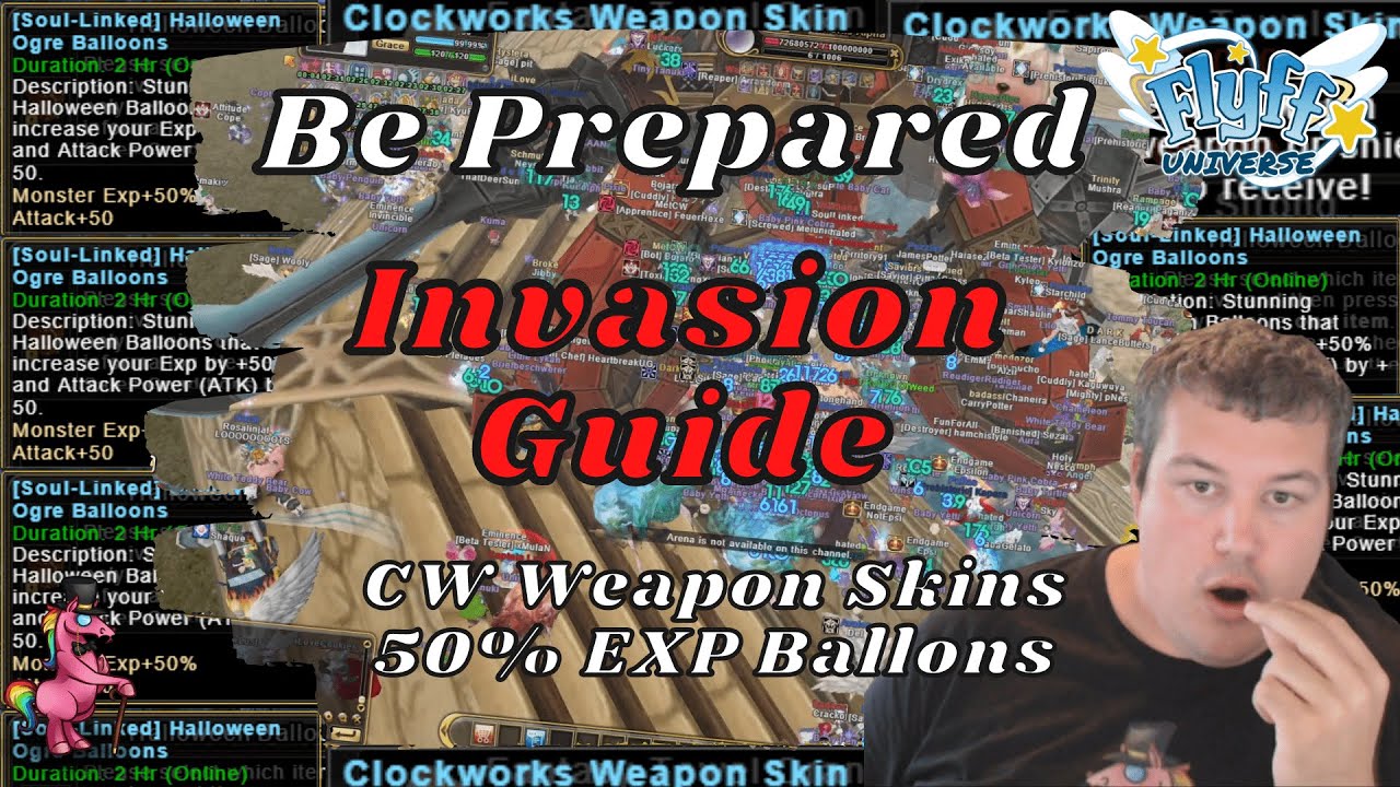 Flyff Universe - Monster Invasion Guide Cw Weapon Skins and 50% Exp Balloons - Best MMO 2023