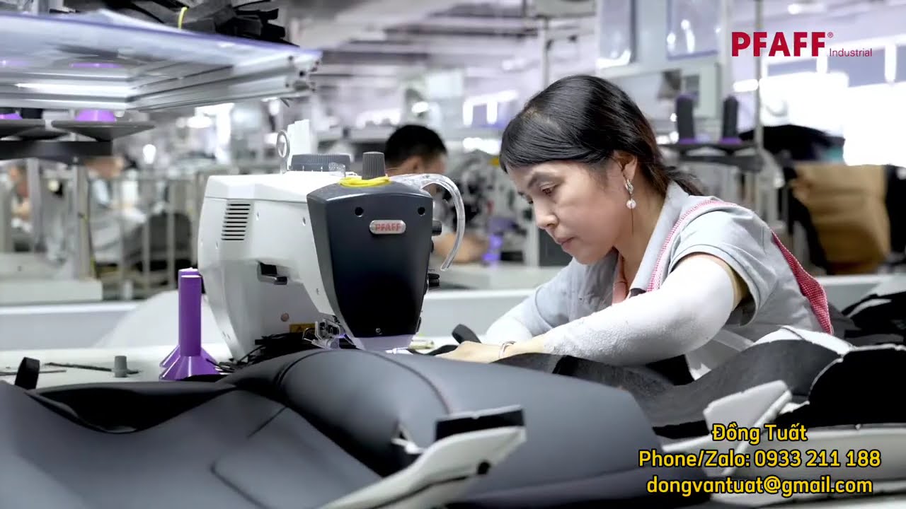 Khảo sát nhanh nhà máy may da nội thất ô tô dùng 100% máy PFAFF và DURKOPP ADLER
