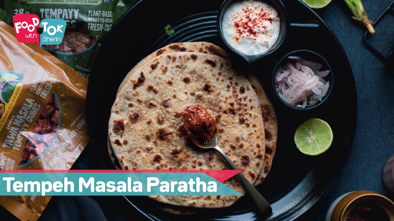 Tempeh Masala Paratha Recipe | High Protein Stuffed Paratha | Whole Wheat Stuffed Masala Paratha