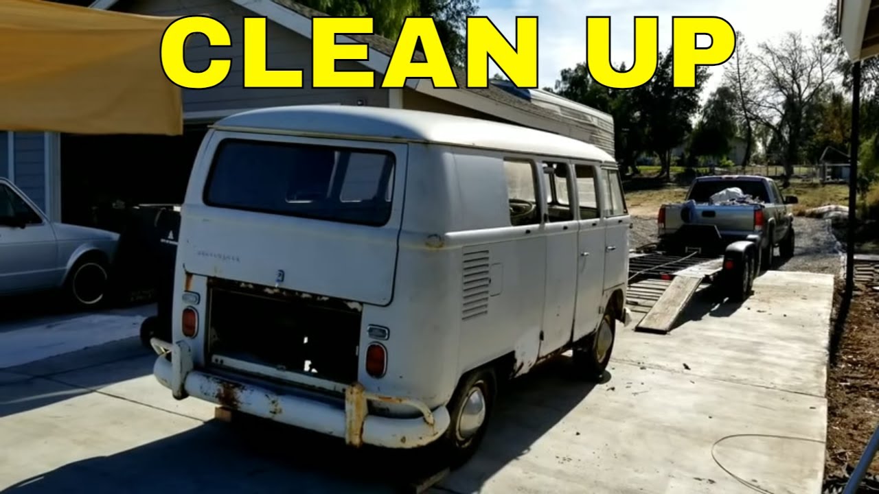 first wash and clean Abandoned 67 vw bus westfalia barn find surprise inside