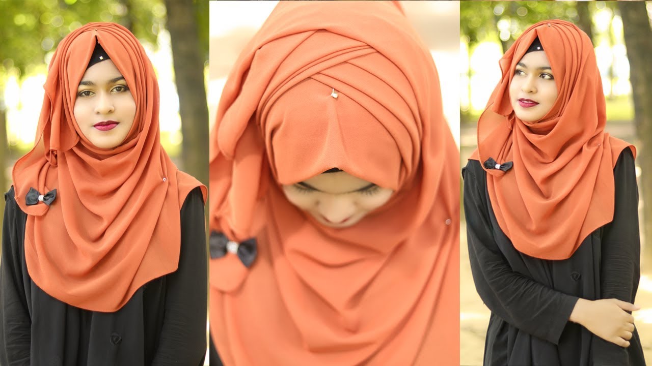 Criss Cross Hijab Style With Chiffon/Jorjet Hijab For Summer | MUNA