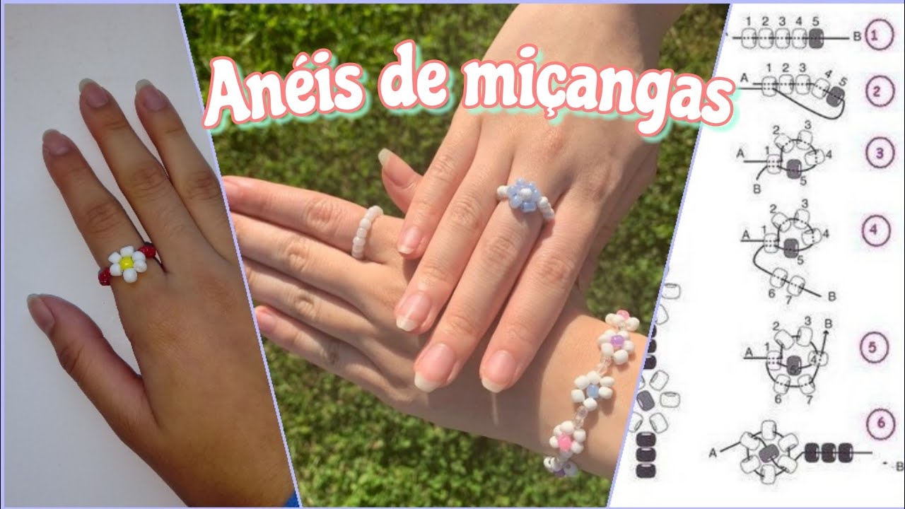 Como eu faço meus anéis de miçanga 💍