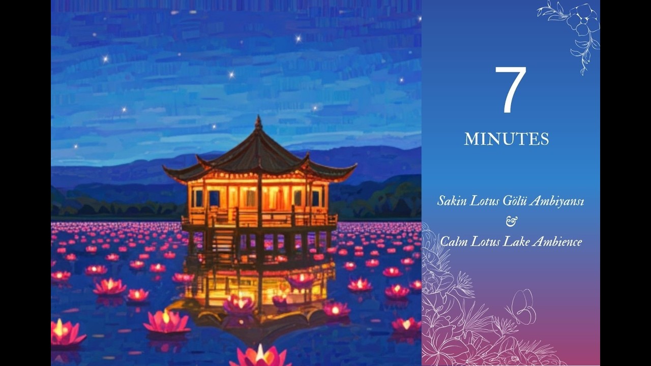 Calm Lotus Lake Ambience 🌸🌙 Sakin Lotus Gölü Ambiyansı (Pastel Çizim/Art)