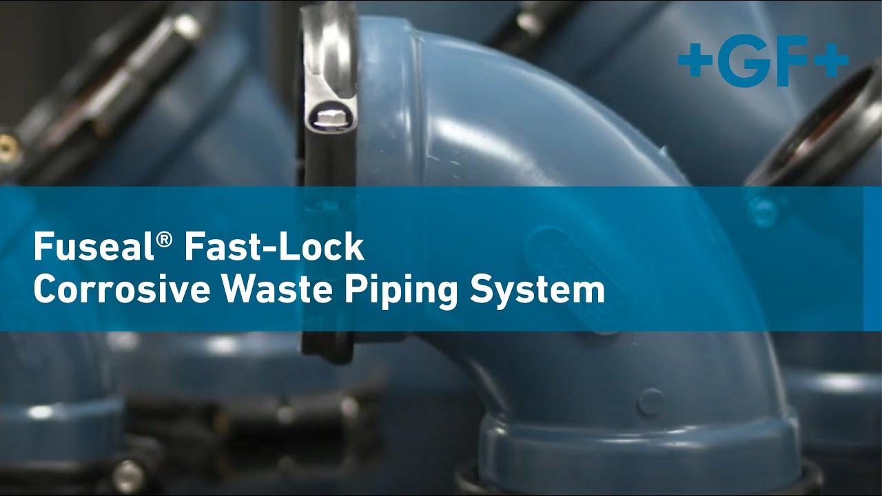 Fuseal Fast-Lock Corrosive Waste Piping System