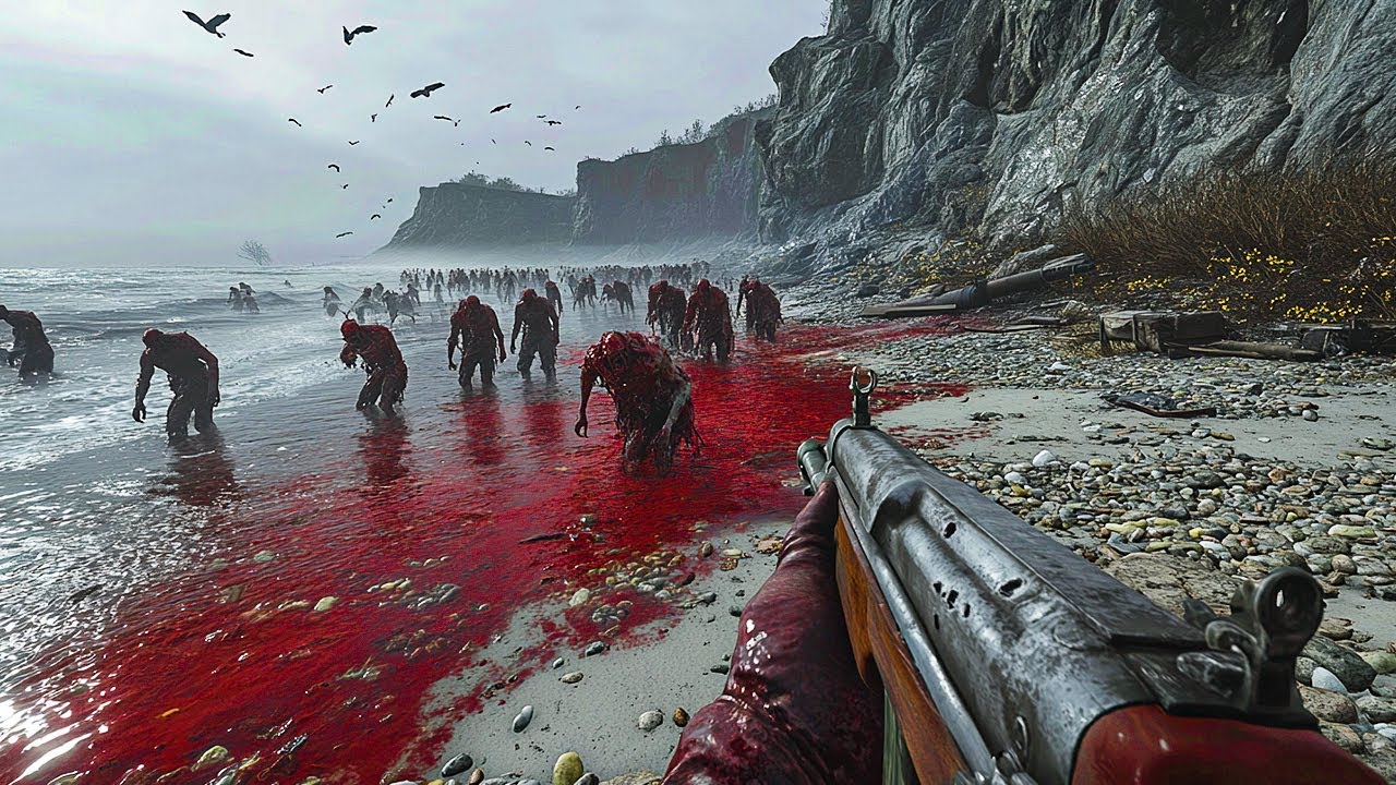 THE DARKEST SHORE GAMEPLAY: CALL OF DUTY WW2 ZOMBIES! (NO COMMENTARY)