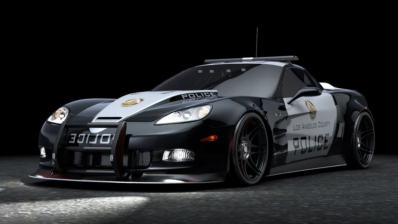 ZR6X SuperVette Police Car Rigged for C4D