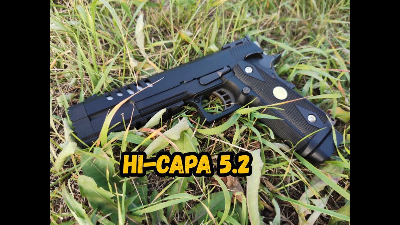 Лучший пистолет для практической стрельбы Action Air. Hi-Capa 5.2 кучность на дистанции в 10 метров