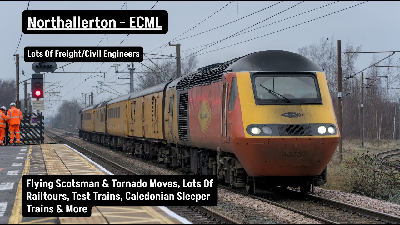 Trains At Northallerton - East Coast Mainline - In December 2025