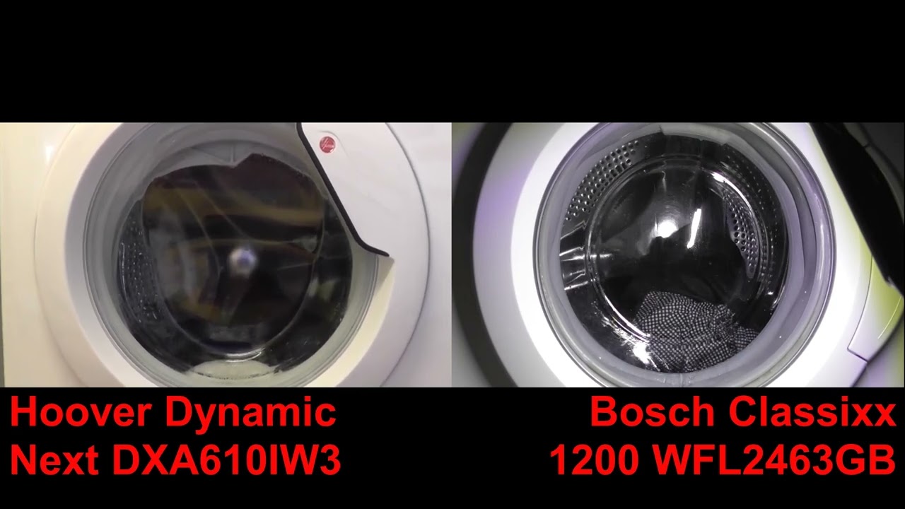 Hoover Dynamic Next DXA610IW3 vs Bosch Classixx 1200 WFL2463GB – Wool cycle wash race