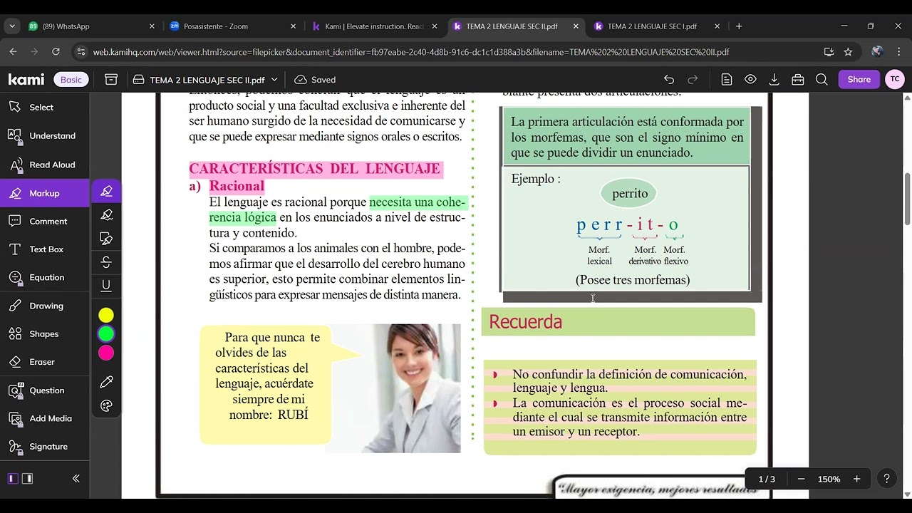 TEMA 2 LENGUAJE SEC II