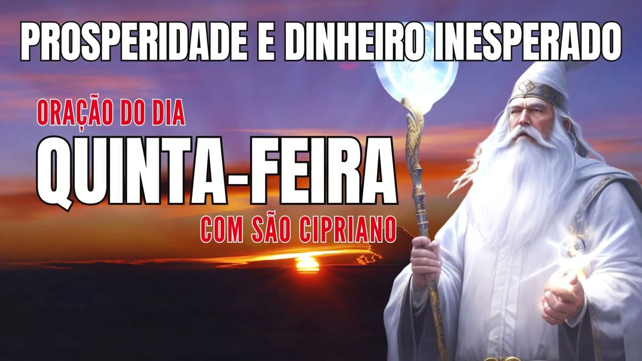 ORAÇÃO DO DIA: QUINTA-FEIRA - PROSPERIDADE E DINHEIRO INESPERADO COM SÃO CIPRIANO