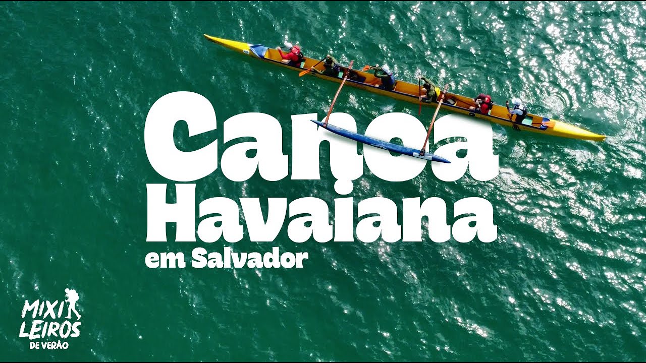 Canoa Havaiana - Remada na Baía de Todos os Santos em Salvador - 4K