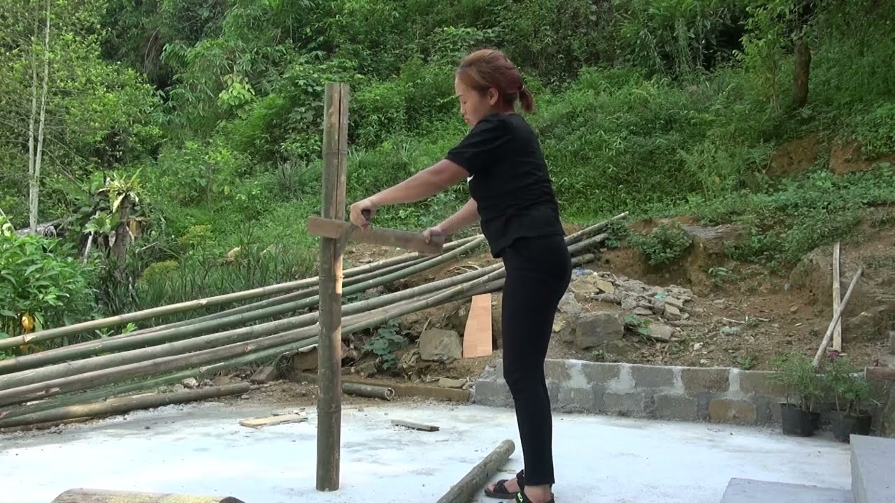 Building Farm Life - Complete bathroom construction - Build a bamboo bathhouse - Lan Lan Farm | Ep11