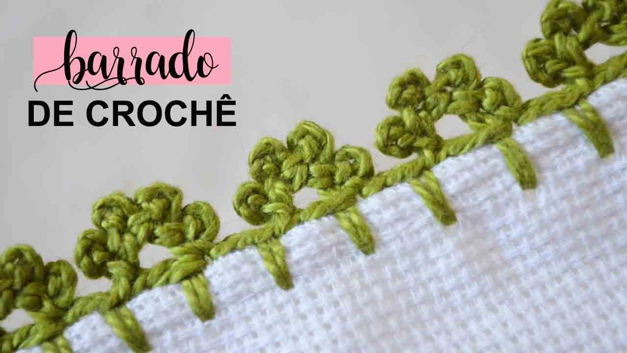 BARRADO DE CROCHÊ FÁCIL PARA FRALDA #297 | BICO DE CROCHÊ