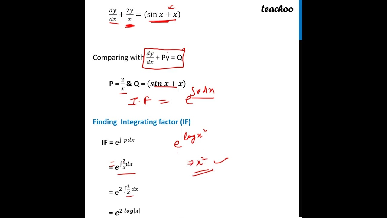 Question 34 (A) - [SQP] Solve the differential equation: y + d/dx(xy) = x(sin x + x)